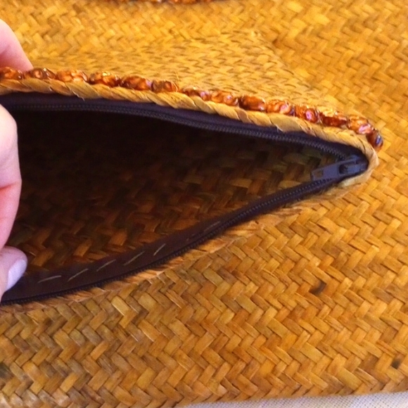 Pier 1 Imports 3-Nesting Zipper Top Wicker Storage Pouches NWT - Picture 6 of 12